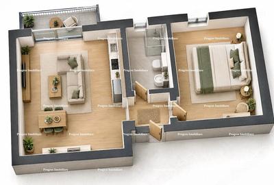 Apartament cu 2 camere semidecomandat în Central