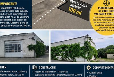 Spațiu industrial, de 270 mp, în Nord