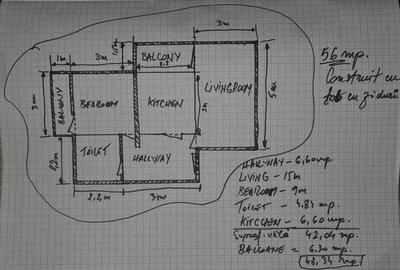Apartament cu 2 camere decomandat în Central