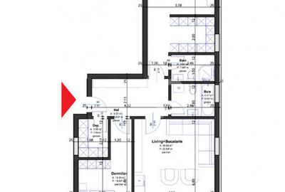 Apartament cu 3 camere decomandat în Trivale
