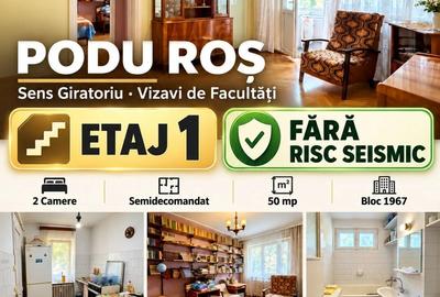 Apartament cu 2 camere semidecomandat în Podu Roș