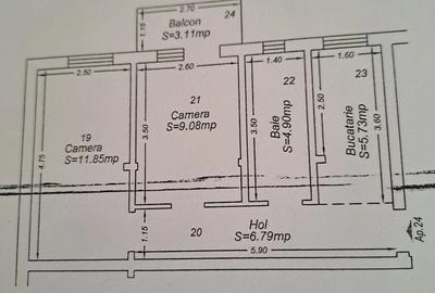 Apartament cu 2 camere decomandat în Șagului