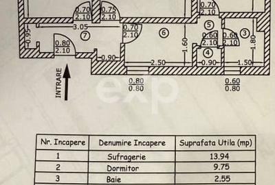 Apartament cu 3 camere decomandat, mobilat în Războieni - 6