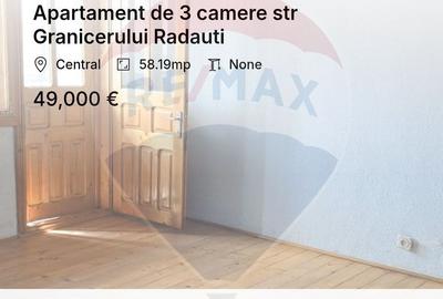 Apartament cu 3 camere în Central