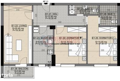 Apartament cu 3 camere în Central