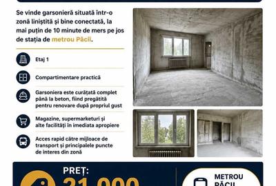 Garsonieră nedecomandată în Cățelu - 1