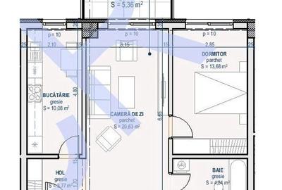Apartament cu 2 camere în Moara de Vânt