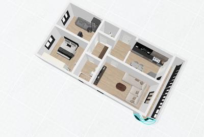 Apartament cu 3 camere decomandat în Scriitorilor
