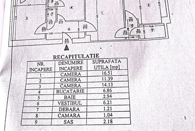 Apartament cu 3 camere semidecomandat în Gara de Nord