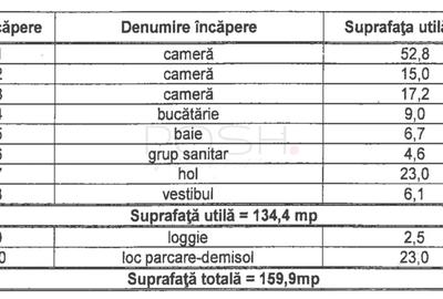 Apartament cu 3 camere în Aviatorilor