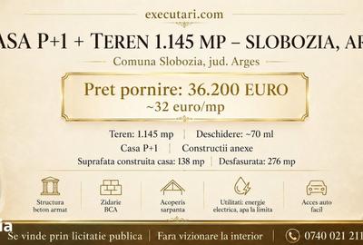 Casă cu 5 camere cu Teren 1145 Mp în Slobozia