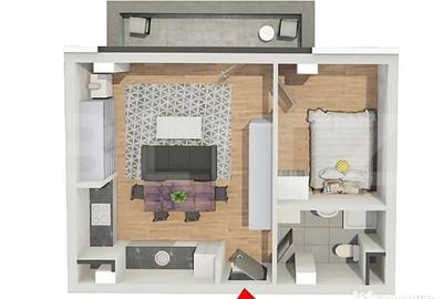 Apartament cu 2 camere semidecomandat în Dâmbul Rotund