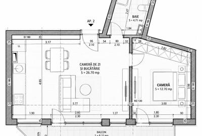Apartament cu 2 camere în Central