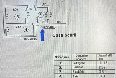 Apartament cu 2 camere semidecomandat în Dunărea