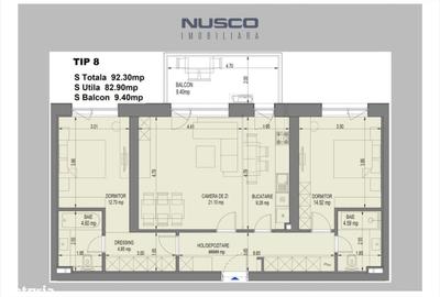 Apartament cu 3 camere în Central