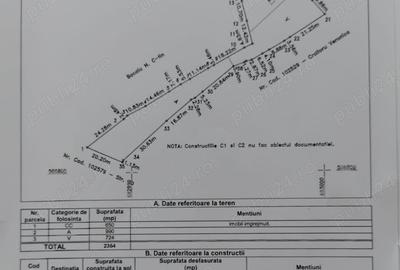 Teren de 2364 mp, în Brăhășești - 1