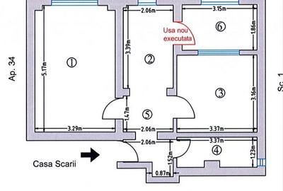 Apartament cu 2 camere decomandat în Central - 3