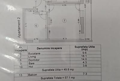 Apartament cu 2 camere decomandat în Central