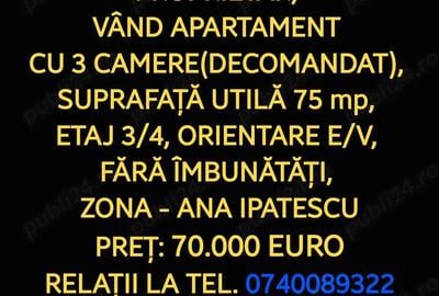 Apartament cu 3 camere decomandat în Central - 2