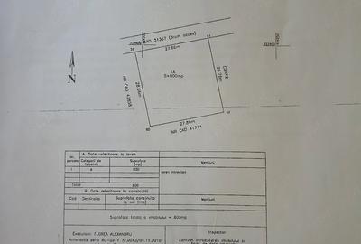 Teren de 800 mp, în Exterior Vest