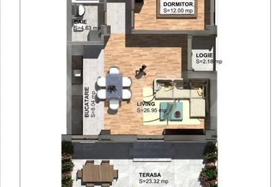 Apartament cu 2 camere în Torontalului - 1