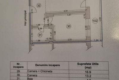 Apartament cu 2 camere în Central