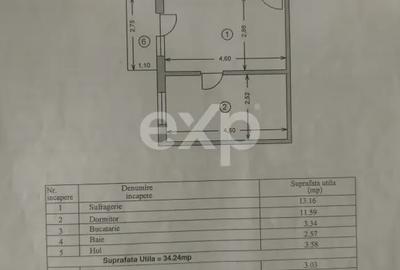 Apartament cu 2 camere semidecomandat, mobilat în Trivale