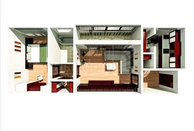 Apartament cu 2 camere semidecomandat în Podu Roș