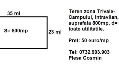 Teren Construcții intravilan de 533 mp, în Trivale - 9