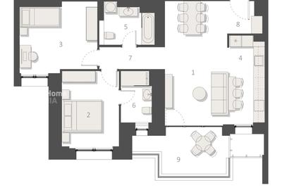 Apartament cu 3 camere decomandat, mobilat în Aviației - 23