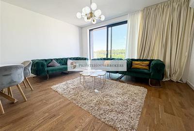 Apartament cu 2 camere semidecomandat, mobilat în Băneasa
