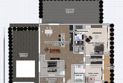 Apartament cu 4 camere nedecomandat, mobilat în Floreasca - 2