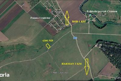 Teren de 4300 mp, în Sânpetru