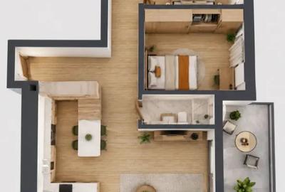 Apartament cu 3 camere decomandat în Central