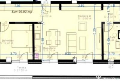 Apartament cu 4 camere semidecomandat în Aradului