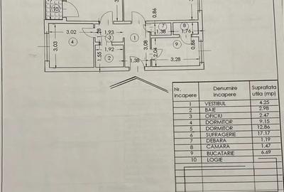 Apartament cu 3 camere decomandat în Titan