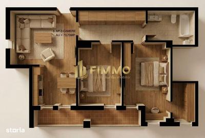 Apartament cu 3 camere în Burdujeni