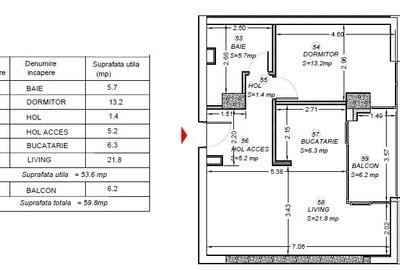 Apartament cu 2 camere decomandat în Central - 3