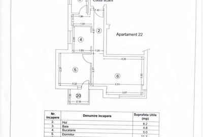 Apartament cu 2 camere în Nord