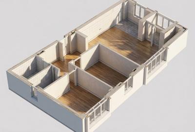 Apartament cu 3 camere semidecomandat în Central
