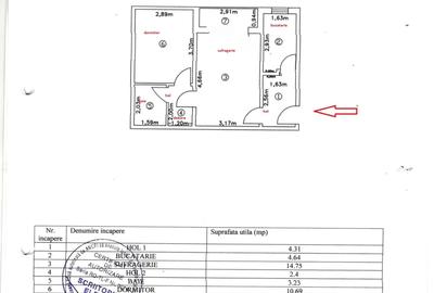 Apartament cu 2 camere semidecomandat în Central