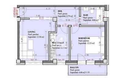 Apartament cu 2 camere în Ciurea