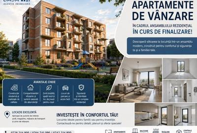 Apartament cu 2 camere decomandat în Debarcader