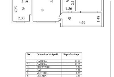 Apartament cu 2 camere semidecomandat în Drumul Taberei - 1