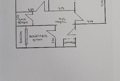 Apartament cu 3 camere semidecomandat în Simeria