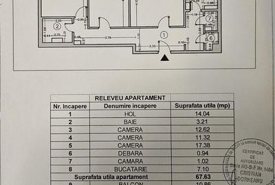 Apartament cu 3 camere în Victoriei