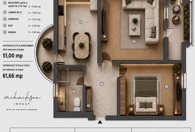 Apartament cu 2 camere decomandat în Dristor - 1