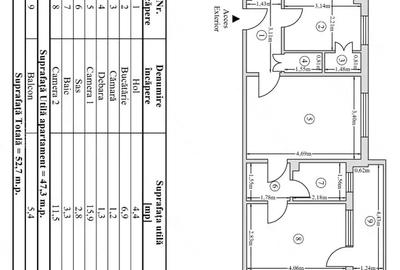 Apartament cu 2 camere semidecomandat în Central - 2
