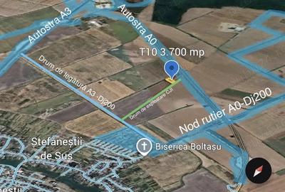 Teren de 3700 mp, în Ștefăneștii de Jos