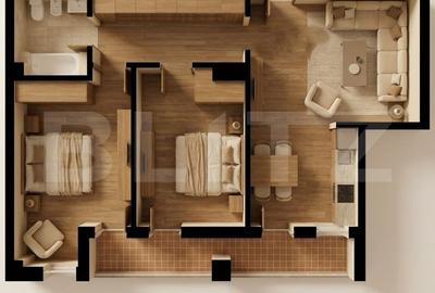 Apartament cu 3 camere decomandat în Burdujeni
